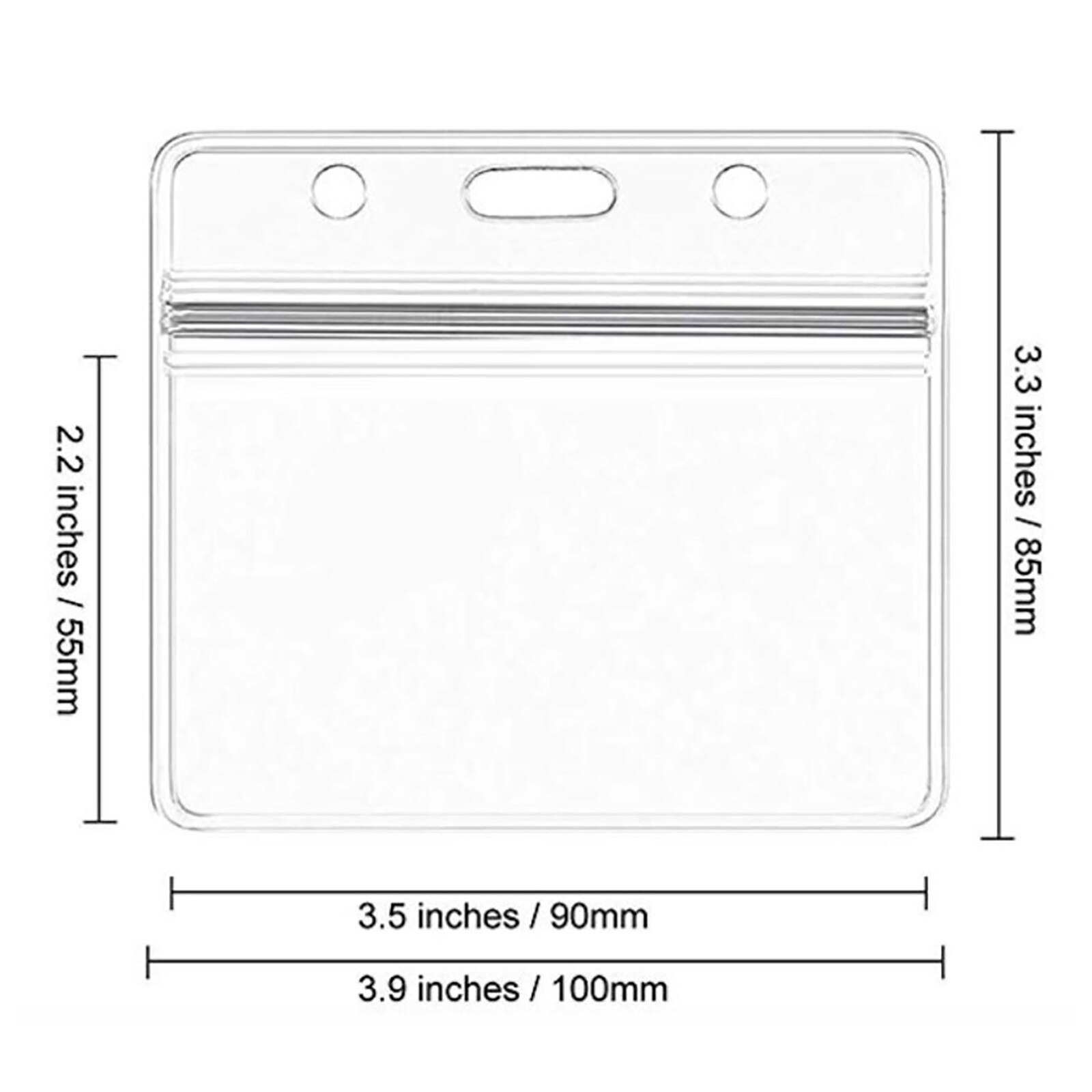 50pc Clear Vaccination Card Protector Vaccine Card 4x3 Protective Waterproof PVC Health Card Case for CDC Immunization Badge