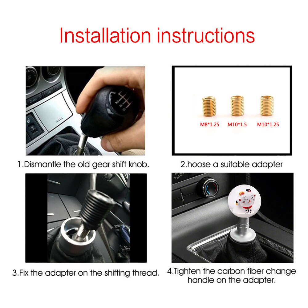 Universal 70MM JDM Lucky Cat Shift Knob Transparen... – Vicedeal