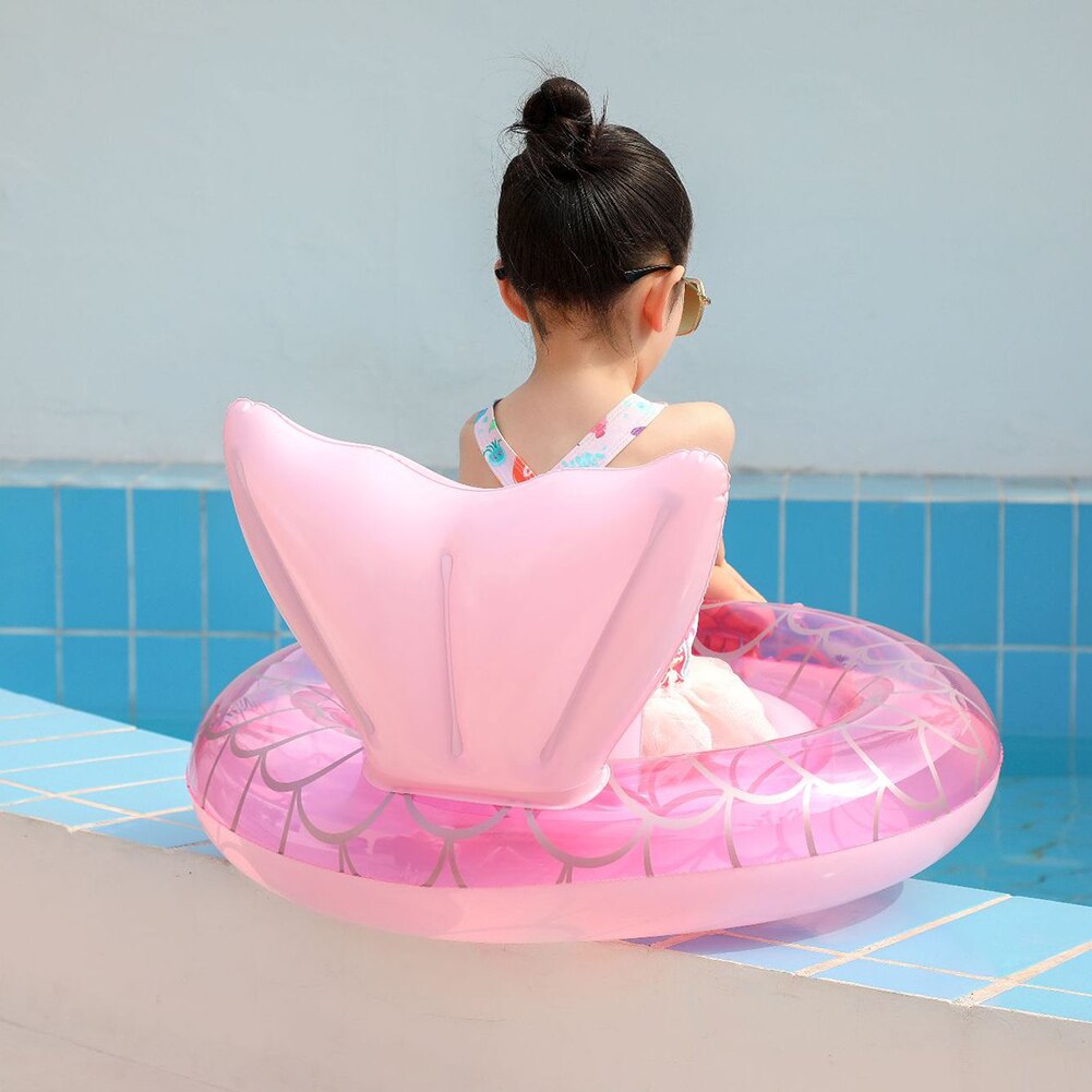 Inflatable Pink Swimming Rings Seat for Kids Children Floating Swimming Circle Beach Party Water Toys Pool Accessories