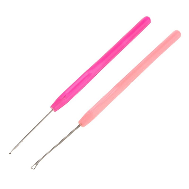 Kit De 5 Aiguilles à Crochet Pour Extensions Capillaires Et Tufting - Poignée En Hêtre Antidérapante