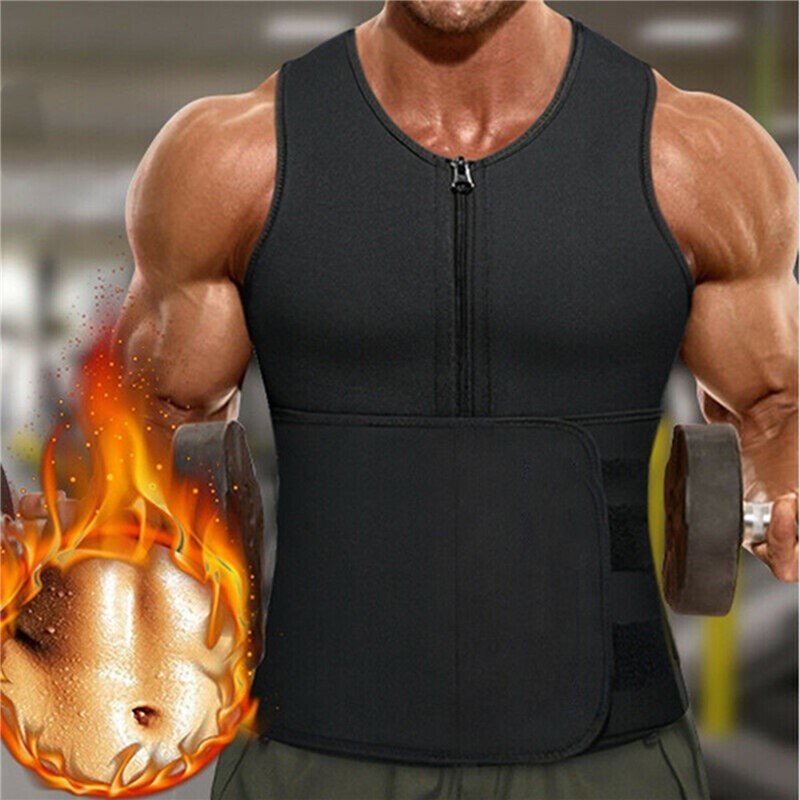 Chaleco de Fitness de para hombre, chaleco masculino de , corsé de vientre y cuerpo, corsé de Fitness sudoroso,