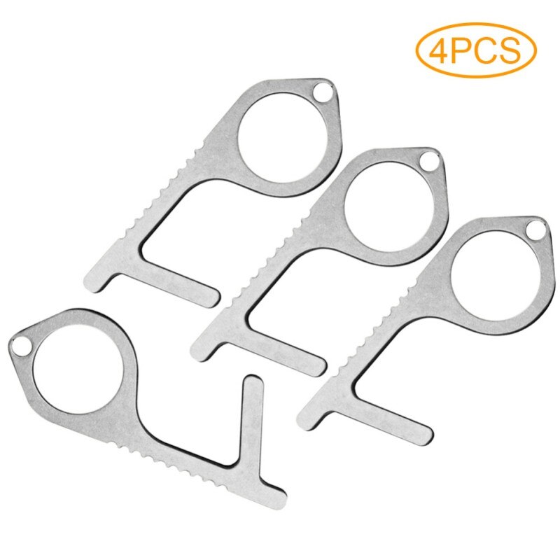 No Touch Door Opener Tool Mini Reusable Handle Tools Press Elevator Button Hand Stick For Home Outdoor: 4Pcs