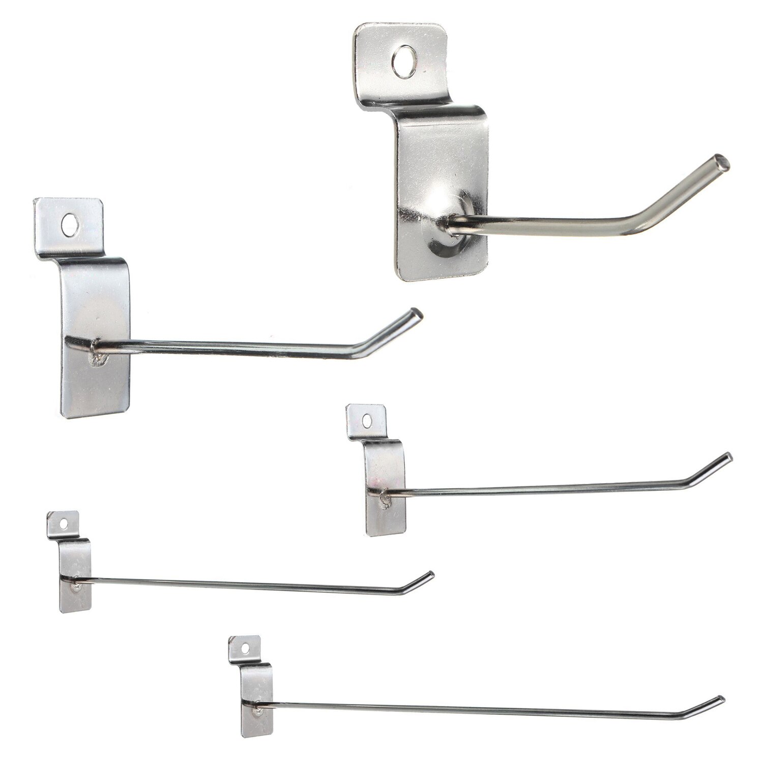 25 x Slatwall Single Hook Pin Shop Display Fitting Prong Hanger 50mm: Default Title