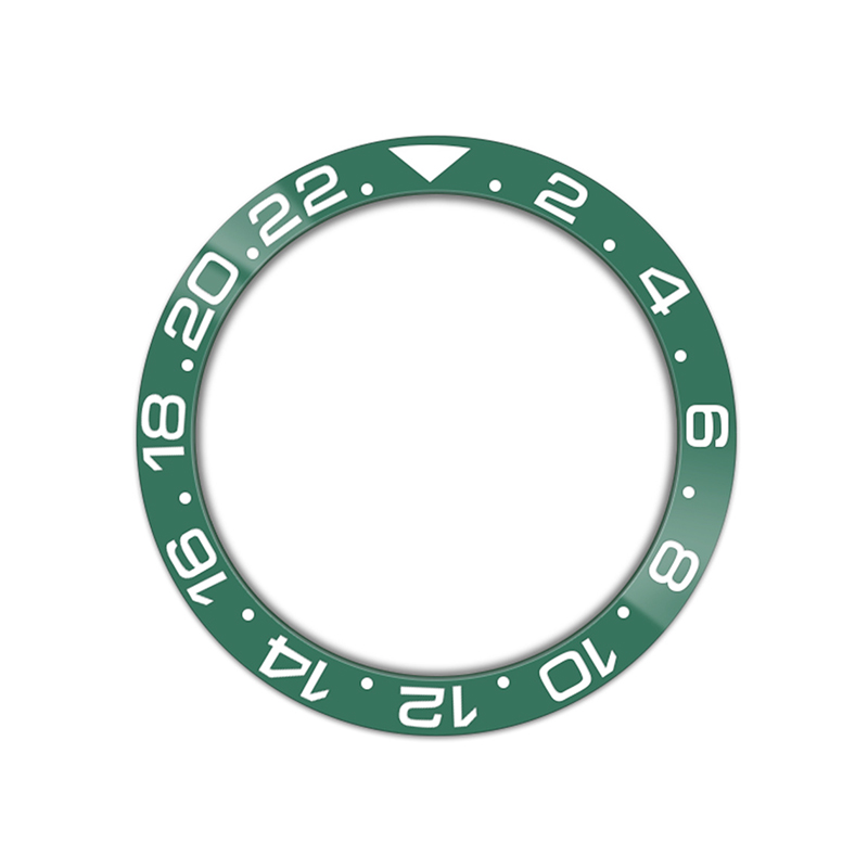 Insert de lunette en céramique incurvée de 38mm, adapté au SKX007 SKX009 GMT SUB, boîtier de montre NH35 NH36, anneau d'insertion de lunette de mouvement, pièces de montre pour hommes: Black
