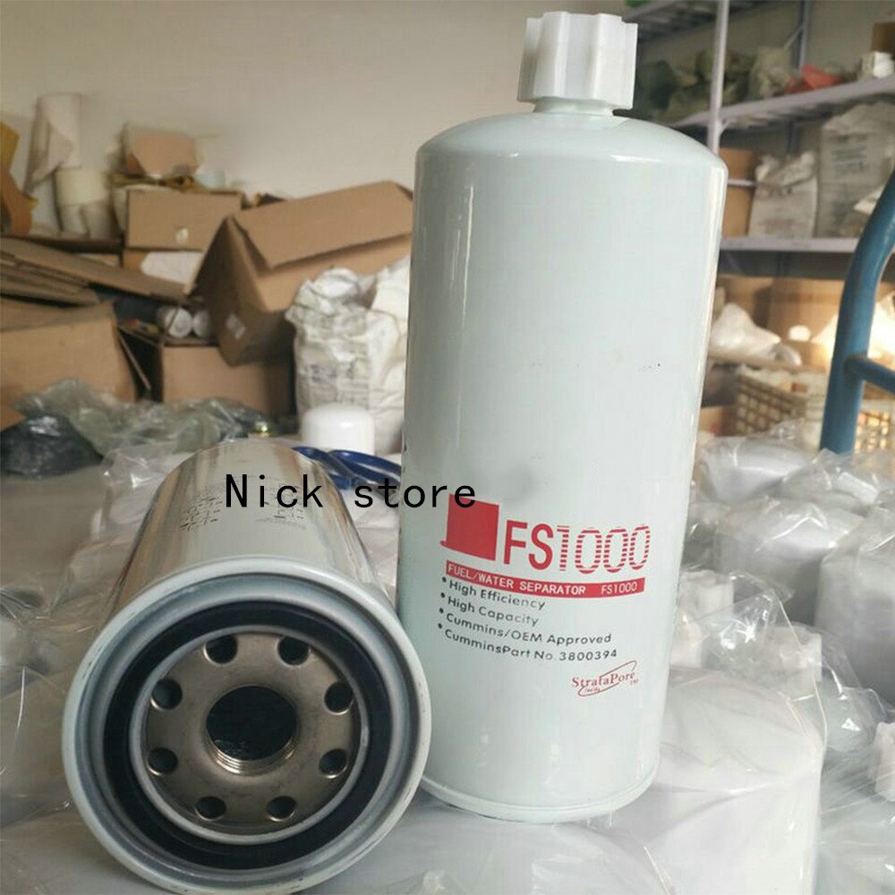 Filtro de combustible diésel FS1000 FS1003 FS1006 para separador de aceite y agua Cummins, reemplaza OEM BF1259 3161407 P3430A 3089916 3089916