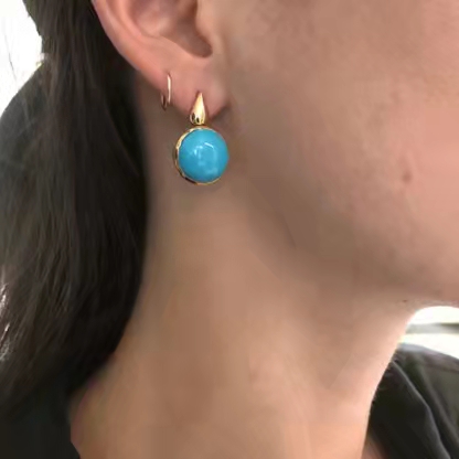 Sleeping Beauty Turquoise Earrings