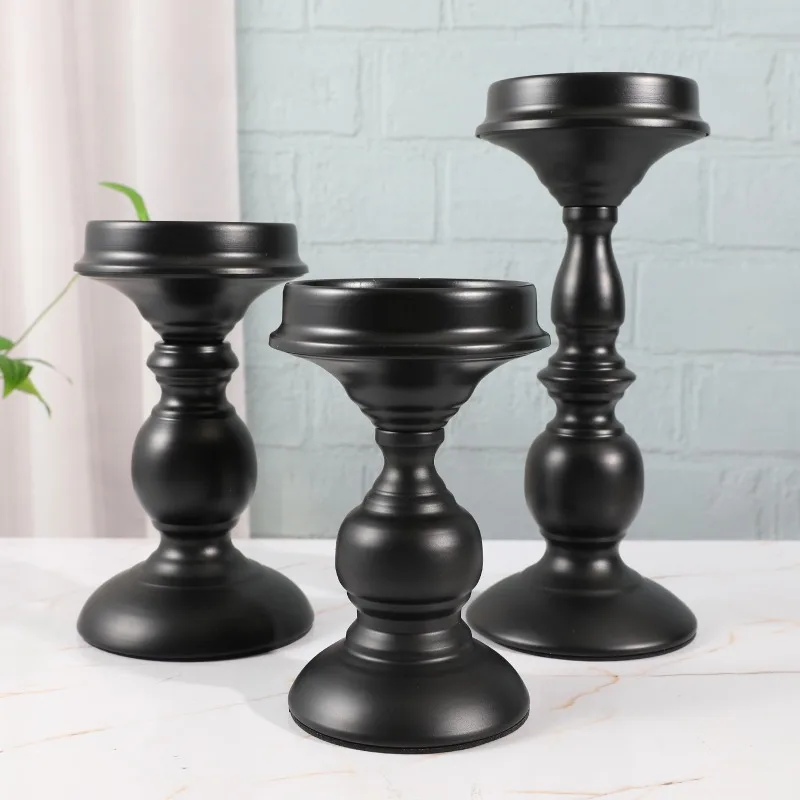 Candelabro de madera de mesa, candelabro blanco Retro, decoración del hogar, estante de velas de madera, fotografía nostálgica, 1 unidad o 1 Juego