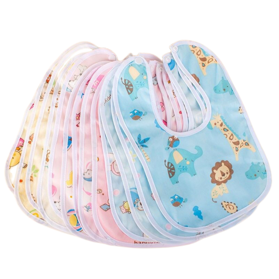 5pc Baby100% Cotton Babadores Burp Saliva Towel Cartoon Bibs Bandana Waterproof Boys Girls Accessories Clothing
