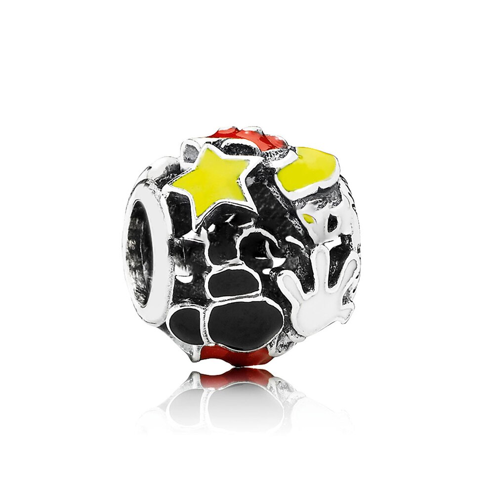 100% 925 Sterling Silver Ghost Elephant Element Woven Paw Prints LITTLE BOY GIRL CHARM Puppy Charm Children And Women: YELLOW