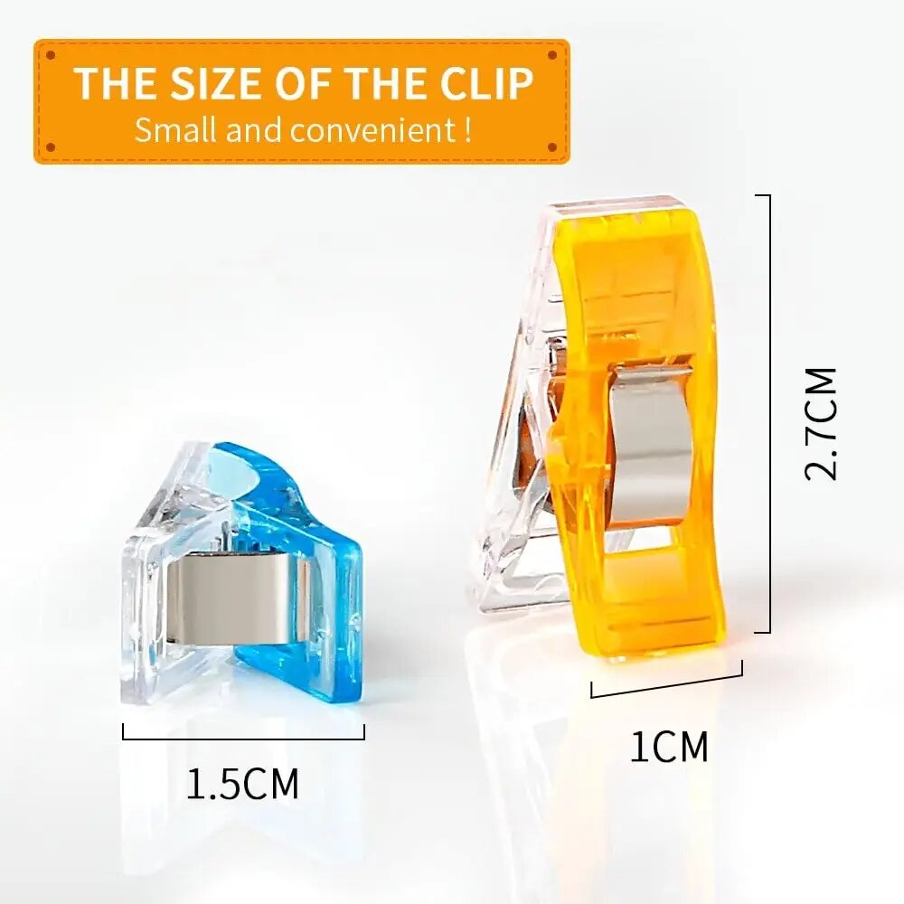 Multifunctionele naaiclips, diverse kleuren, verpakking van 50, klein