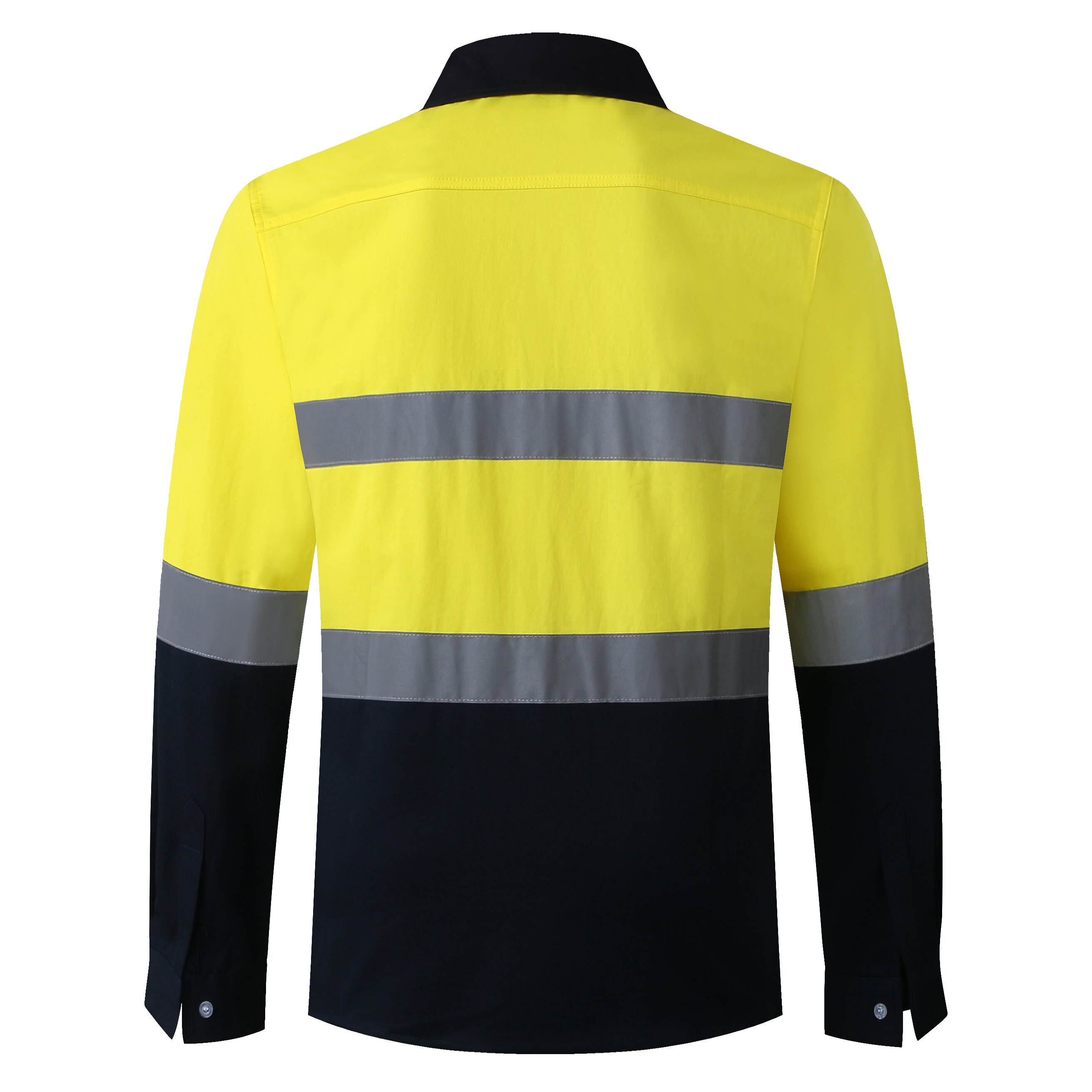wie/NZS Mens Hohe Sichtbarkeit Bergmann Hemd Zwei Tonne Arbeit Hemd Reflektierende Orange und Marine Sicherheit Baumwolle Hemd