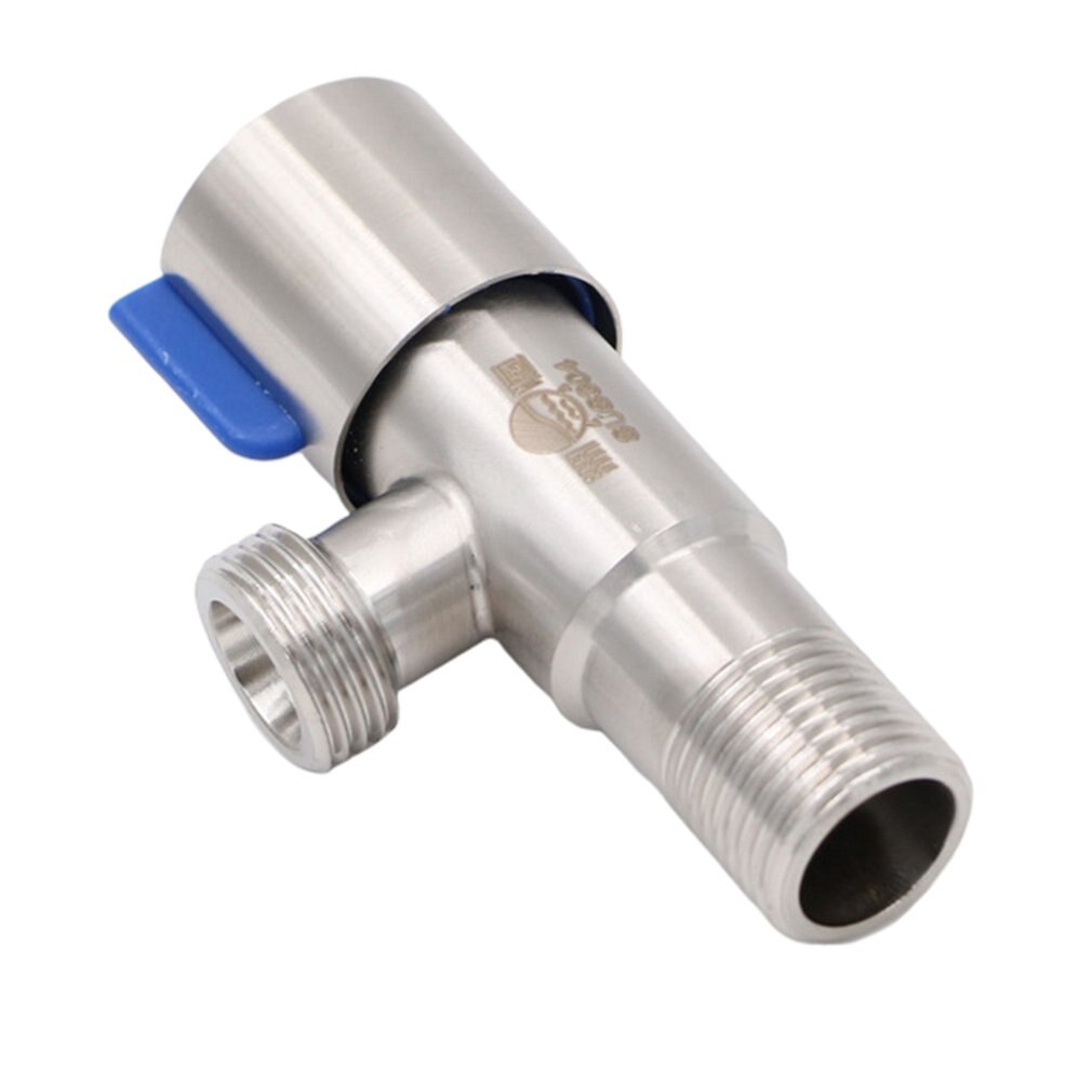 Triangle Valve Thickened Explosion proof Water Heater Stainless flexible smooth switch Special Toilet Inlet Valve Check Handle: Blue