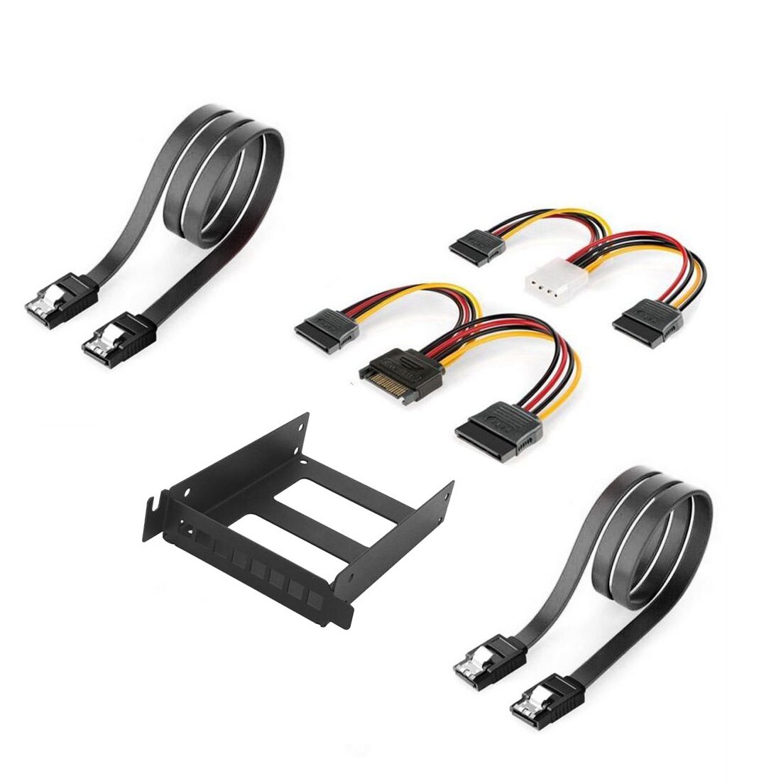 Carrello a 2.5 pollici del vassoio dell&#39;adattatore del disco rigido del supporto del pannello posteriore di IDE/SATA/SSD/HDD della scanalatura di PCI del metallo di XT-XINTE con il cavo di dati di Sata: Half w Black Cable