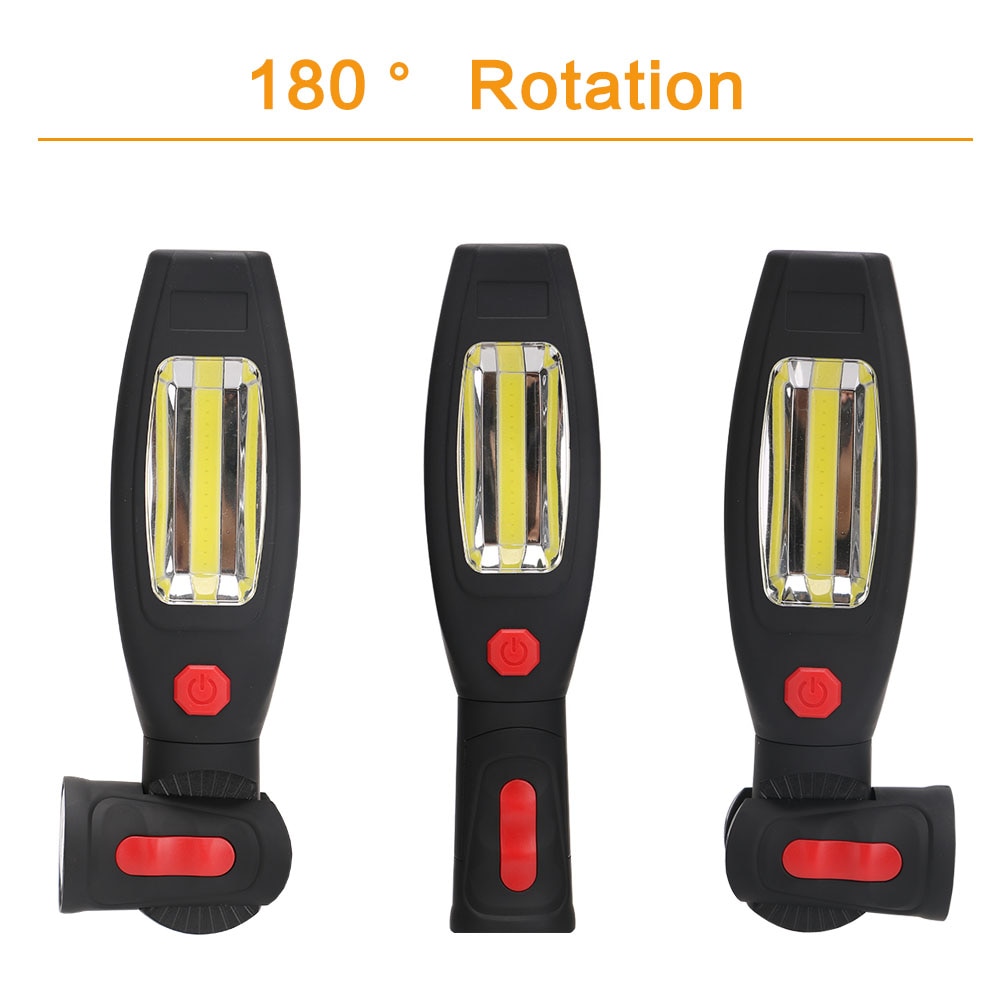 Strong Magnet USB Charging Torch Lamp 2 Modes Rechargeable Flashlight With Car Charger Super Bright COB LED Working Lamp