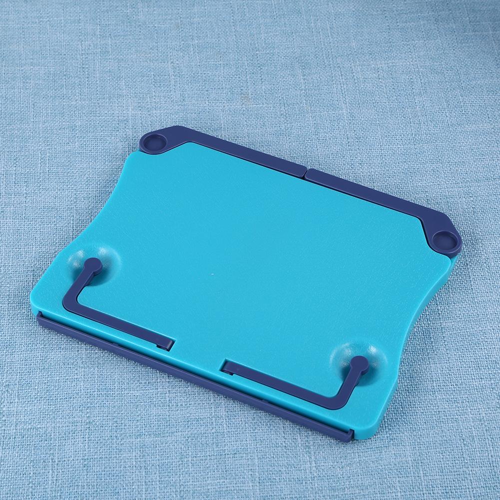 Portable Folding Desktop Book Reading Shelf Bookshelf Desk Music Recipe Stand Tablet PC Mobile Phone F'd Stand （Blue）