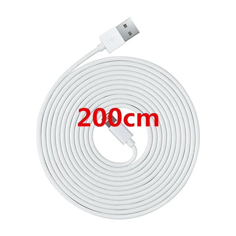 USB Kabel für iPhone Xs Max Xr Xs X 8 7 6s plus 5s 2M Schnelle Ladegerät kabel für iPad Air Mini iPod Touch Weiß 5V 1A Wand ladegerät: 2m cable