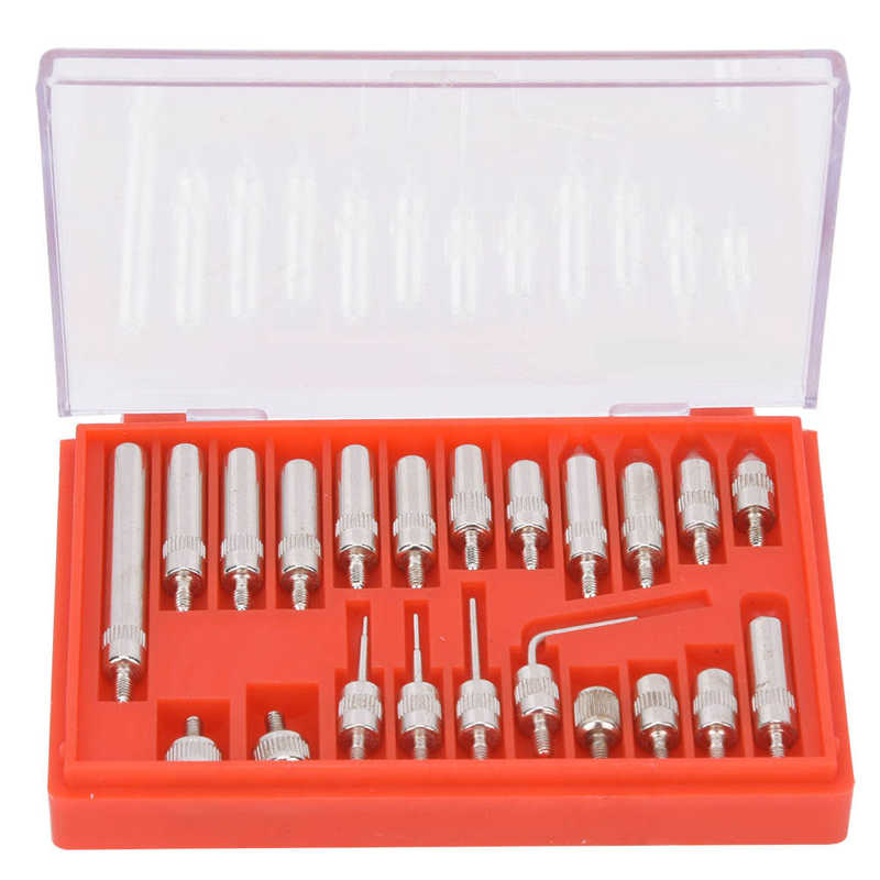 22 Pcs Pointed Tip Dial Gauge Indicator Replacement Measuring Point Tip Set with Case Dial Gauge Accessory