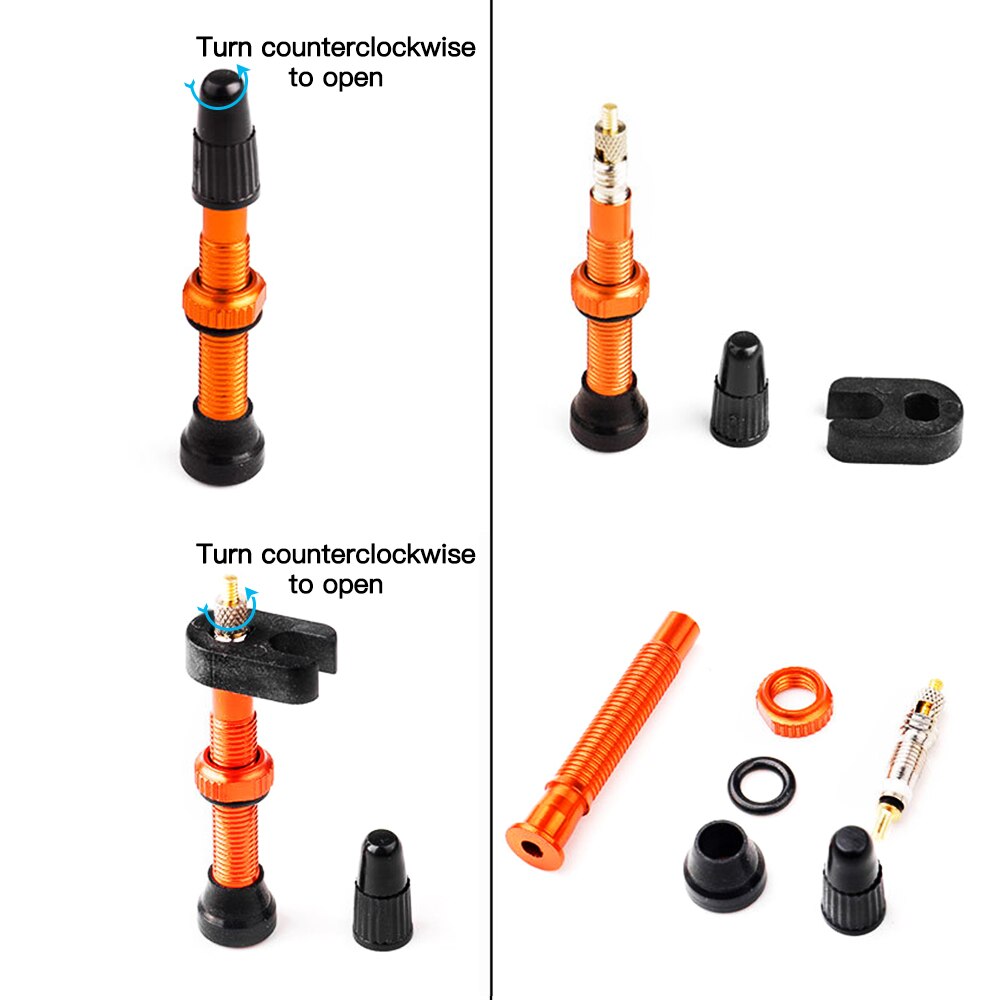 40/60/80mm ventiler for road mtb sykkel tubeless ventil 1 par vakuum aluminiumslegering dekk ventil for sykkel sykkel tilbehør