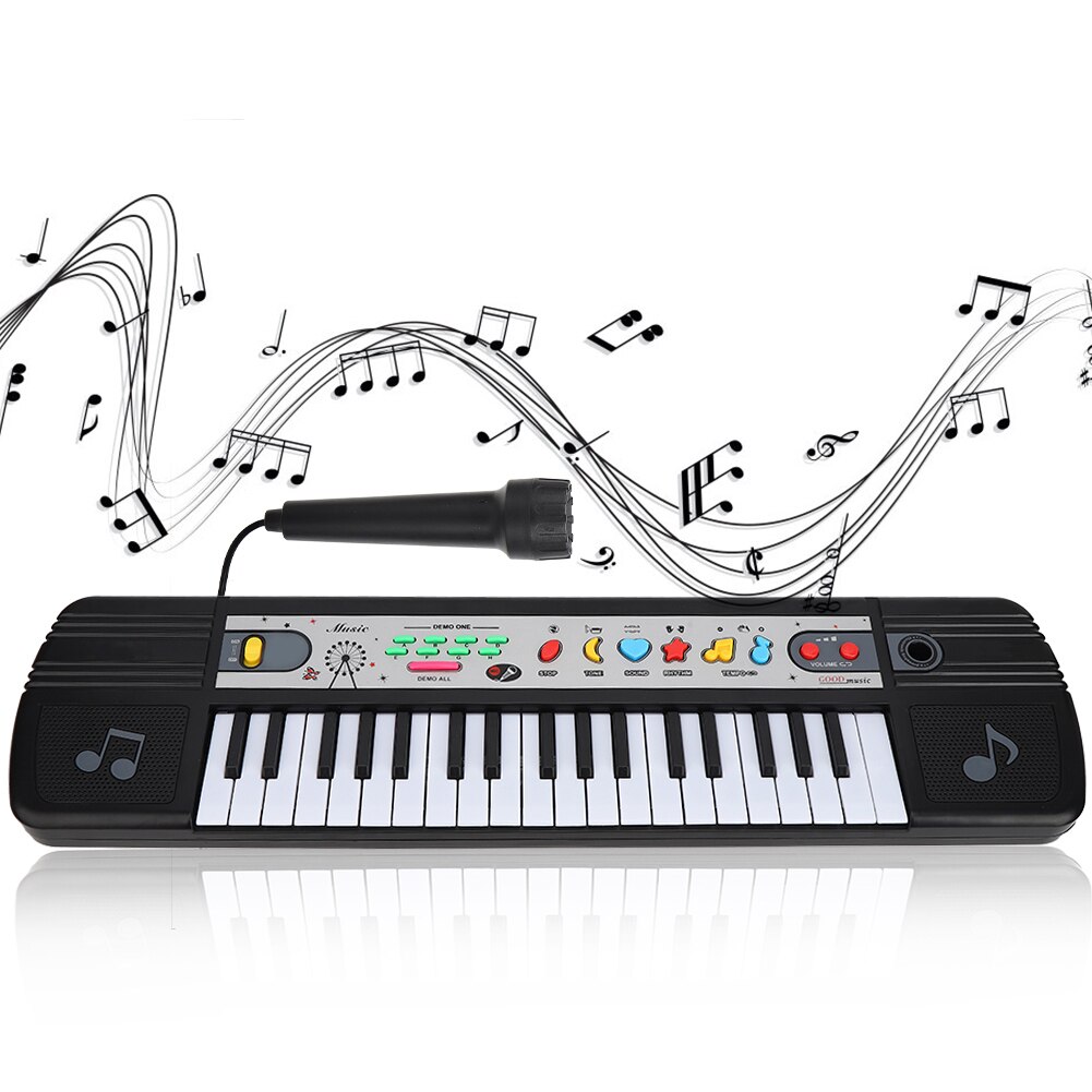 37 Keys Digital Music Electronic Keyboard Key Board Electric Piano with Microphone Kid Early Educational Tool Children