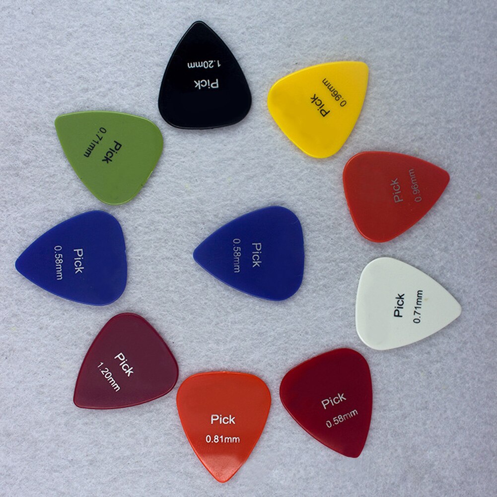20pcs 0.58mm 0.98mm 1.5mm Glad ABS Plectrums Plectrum Duurzaam Plectrums voor Gitaar Bas Ukelele spelers: 0.58mm