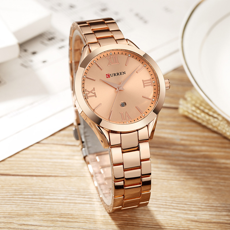 CURREN Top Luxe Band Vrouwen Horloges Mode Quartz Vrouwelijke Polshorloge Rvs eenvoudige Waterdicht Horloge Relogio Feminino