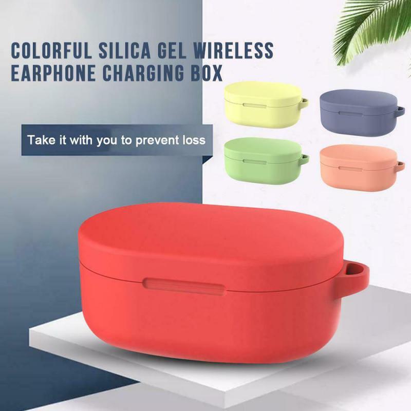 Caso protetor de silicone para xiaomi redmi airdots fone ouvido conjunto caso capa para redmi airdots caixa deixar buracos para carregar