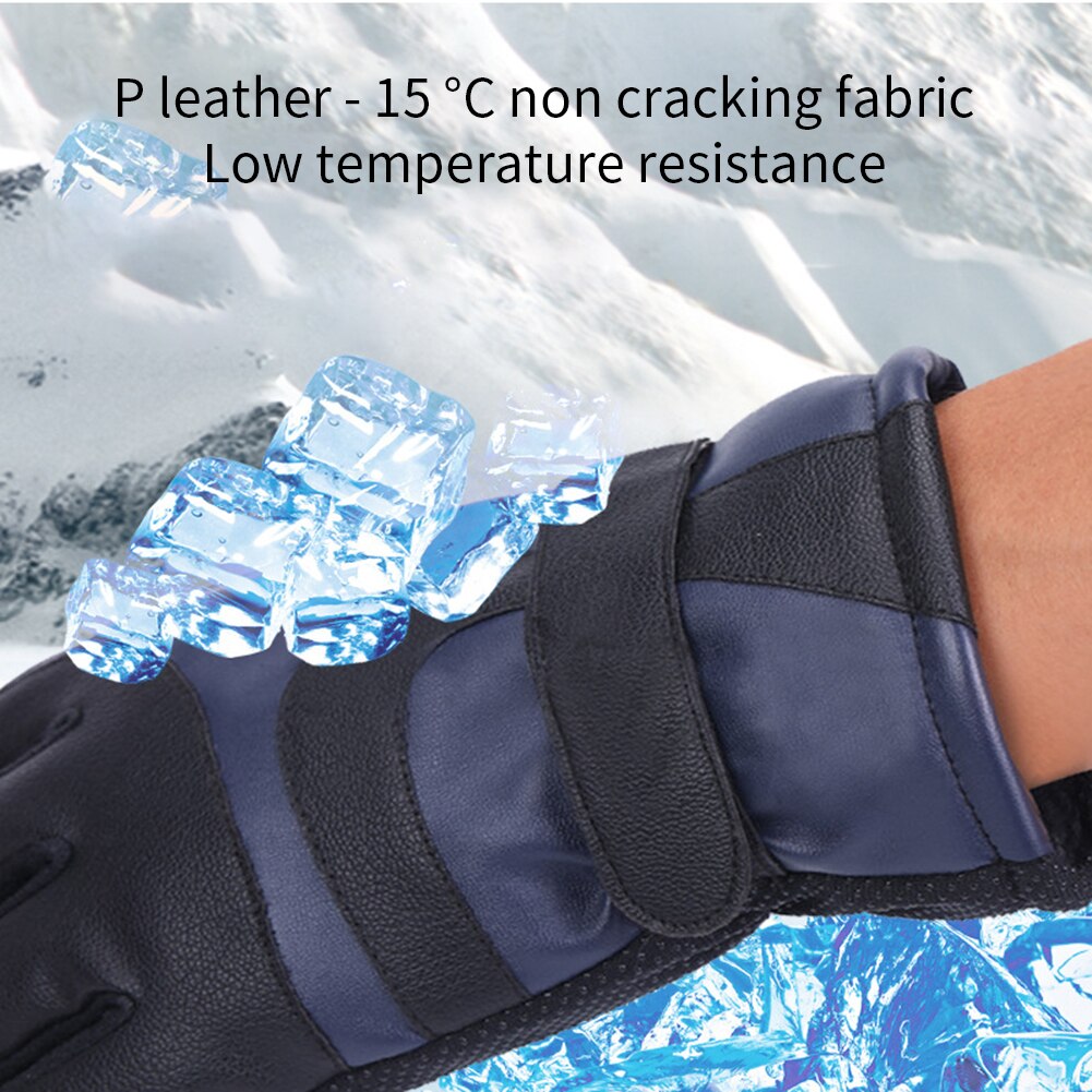 1 Paar 12V Elektrische Verwarming Handschoenen Motor Wanten Unisex Faux Lederen Winddicht Waterdicht Motorfiets Accessoires Motorfiets