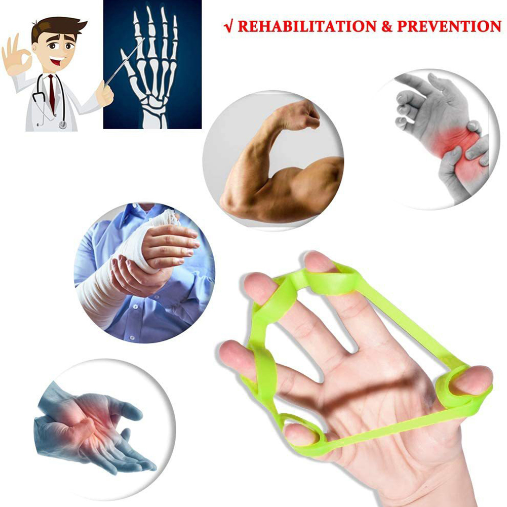 Ensanchador de muñeca expansor de agarre de dedo, entrenador de fuerza, ejercitador de mano de silicona, expansores de carpiano de pellizco de 5 dedos para gimnasio