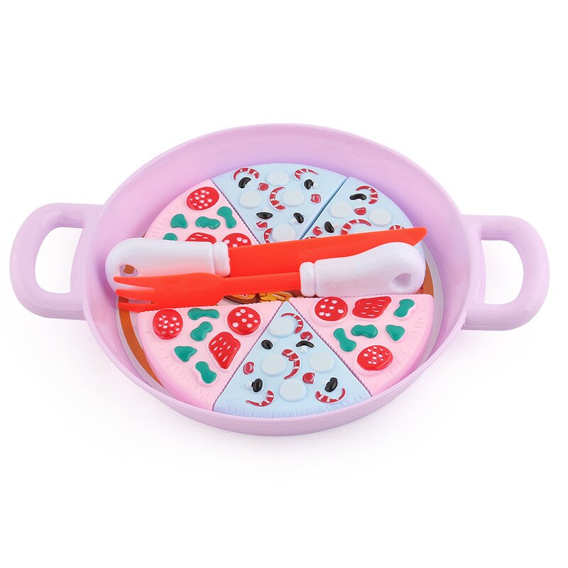 Best selling house cake pizza cutlery kitchen toys various fruits and vegetables Western food combination simulation food