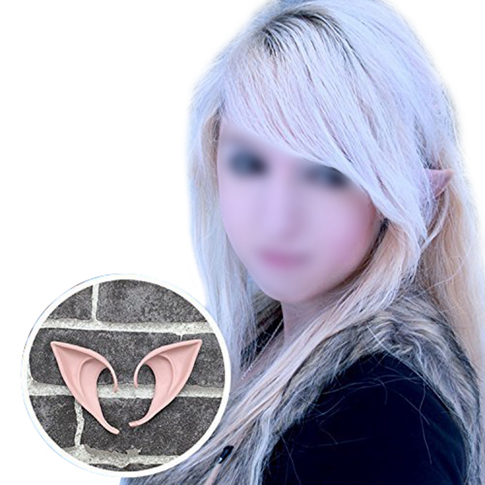 Begränsa 100 halloween latex elf öron älva pixie cosplay krok på fancy dress öron tillbehör