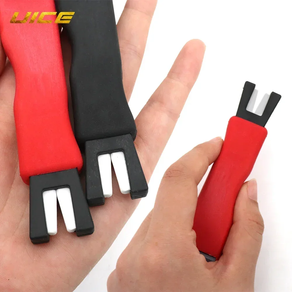 Afilador de cuchillas de borde de patín de hielo de mano, accesorios de Hockey, herramienta de piedra de afilar para patines de Hockey sobre hielo, hoja de patinaje