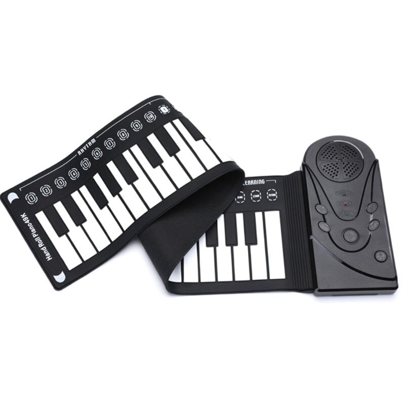 rollen-hoch Klaviatur Klavier, Tragbare 49 Tasten Elektronische Hand rollen Tastatur Pädagogisches Instrument für freundlicher freundlicher