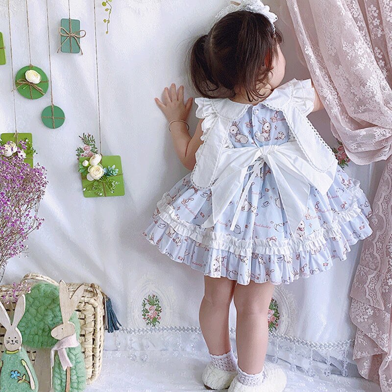 Patrón de costura para vestido de bebé Lolita para niños, Mini Plantilla de dibujo de corte de papel Kraft DIY, falda de tela para niñas