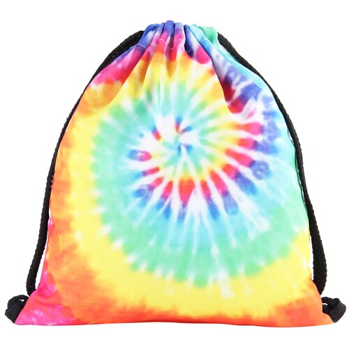 Women Geometric patterns drawstring Backpack 3D printing travel softback mochila drawstring bag: SKD27009