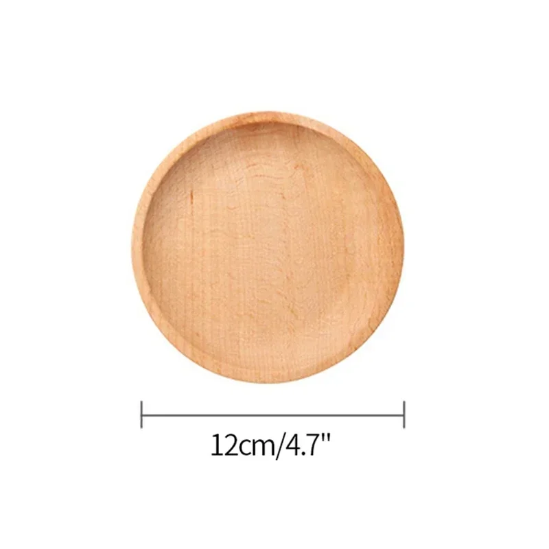 Nordic Decoratief Dienblad Houten Dienblad Retro Ronde Serveerschaal Fruit Dessert Opbergbakken Koffiekopje Mat Pad Home Decor Mohamedajuan