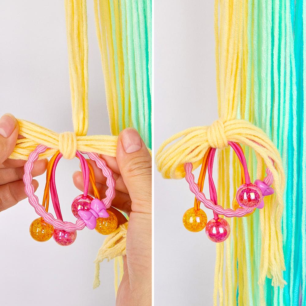 Einhorn Haar BöGen Lagerung Gürtel Ornamente 100% Handgemachte Mädchen Haar Clips Haarspange Haarband Hängen Dekor Organizer