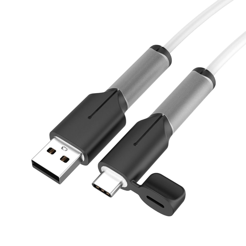 Kabelbeschermer Zachte Siliconen Hoes Type C Oplader Kabelbeschermer Praktische Accessoires: Paars