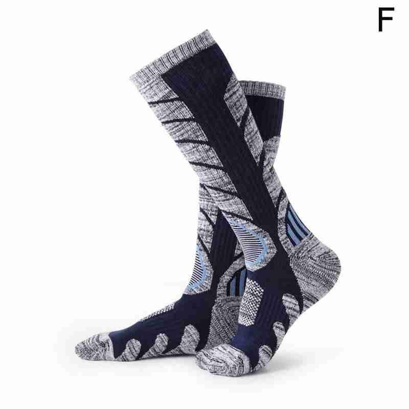 1 Pair Compression Socks Warm Long Thermal Socks For Men Ski Sock Climbing Women Sport Thicker Compression Socks Camping Ou C7D7: Dark blue