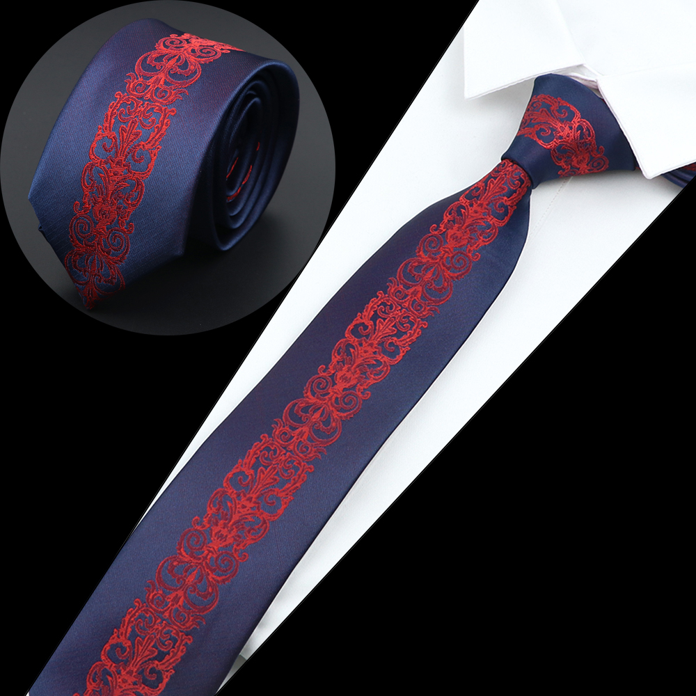 Nuova cravatta di lusso moda uomo cravatta in tessuto jacquard magro sottile 6 cm rosso marrone floreale cravatta festa banchetto camicia accessorio regalo: Lavanda