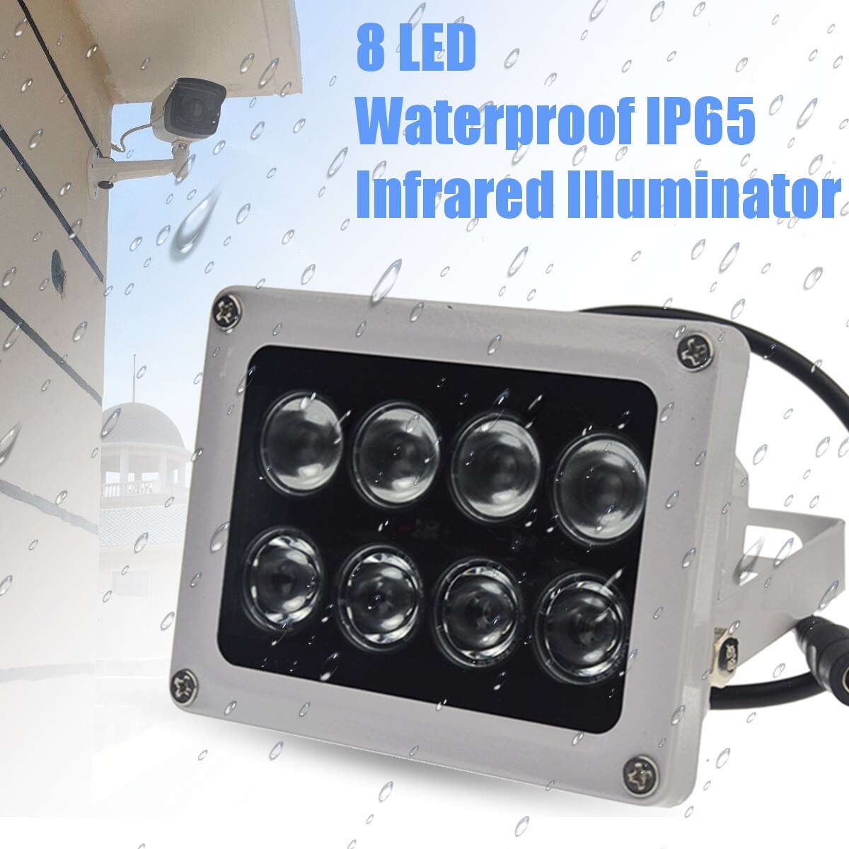 Infrarood Licht Lamp 8 Leds Ir Nachtzicht Groothoek IP65 Waterdicht Licht Vullen Voor Cctv Securiy Accessoires