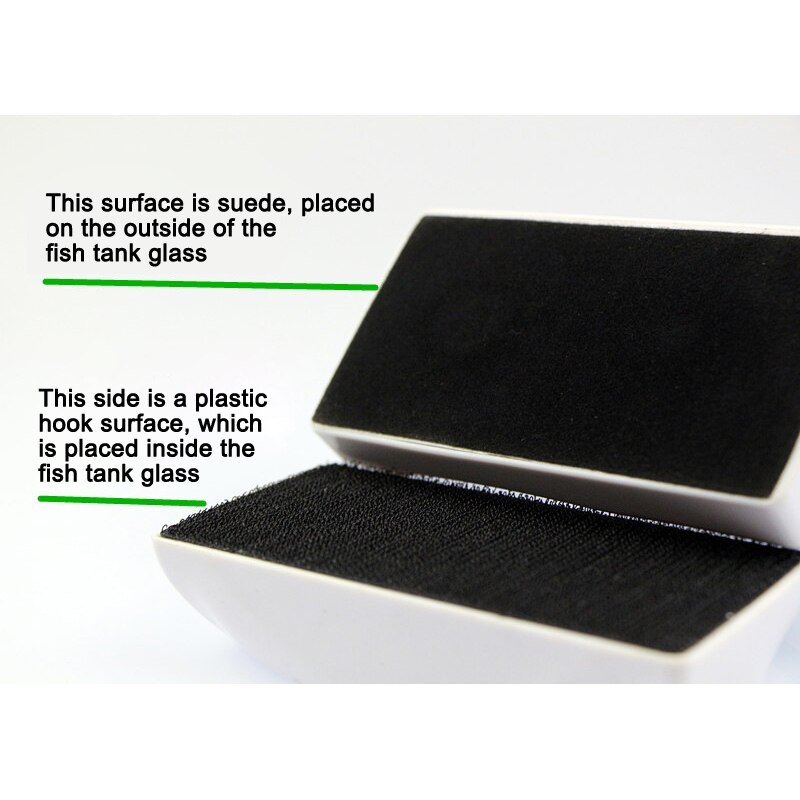 Mini Magnetic Fish Tank Aquarium Glass Cleaner Brush Magnets Strong Magnetic Clean Dead Ends Scratch-Free YU-Home
