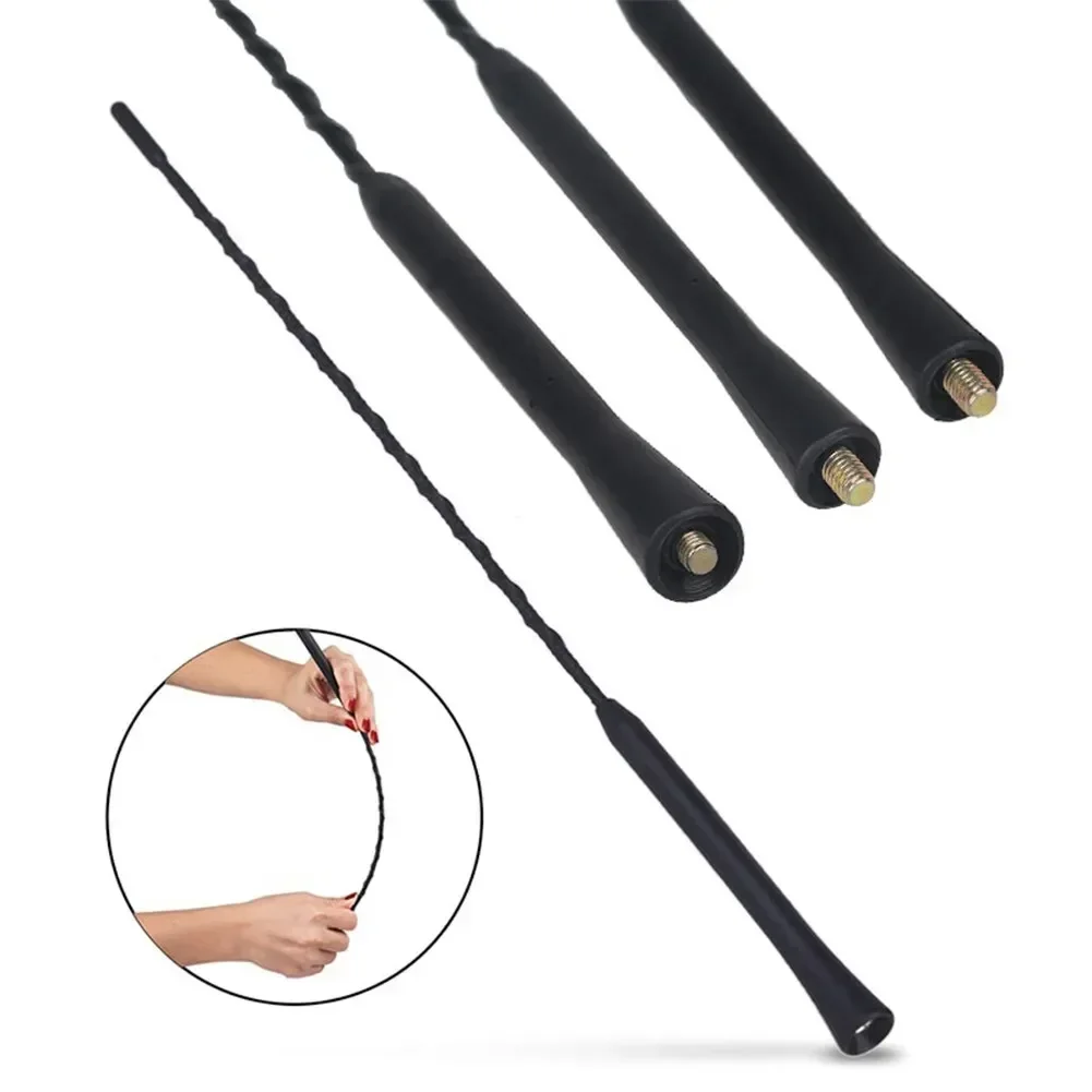 1x Car Aerial + M5 M6 Type Screws Robust Antenna For Long-term UV Exposure 9" 11" 16" Optional Length Plug And Play Aerial