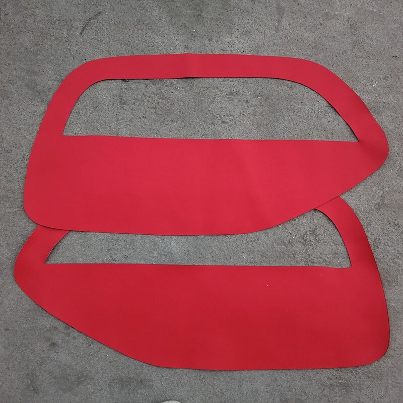 1 paar inlegkaarten voor het voordeurpaneel, lederen bekleding, rode onderdelen, geschikt voor ford mustang 2005