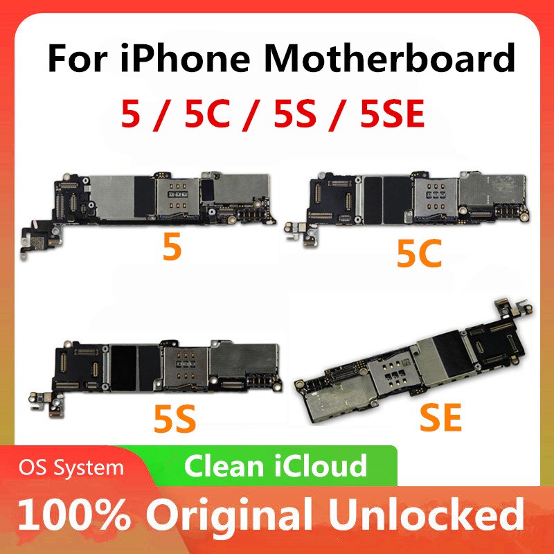 Originele Moederbord Voor Iphone 5 / 5C/5S/Se Unlocked Moederbord Cloud Schoon Moederbord Logic Board Met os Systeem Goede