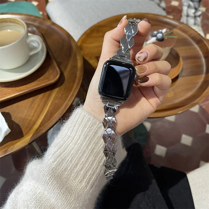 Cinturino in acciaio inossidabile per cinturino Apple Watch 49 45 44 42 41 40 38mm, cinturino con fibbia in metallo per Apple Watch Series 9 8 7 Ultra 6 5 4 SE: M / Carbone nero