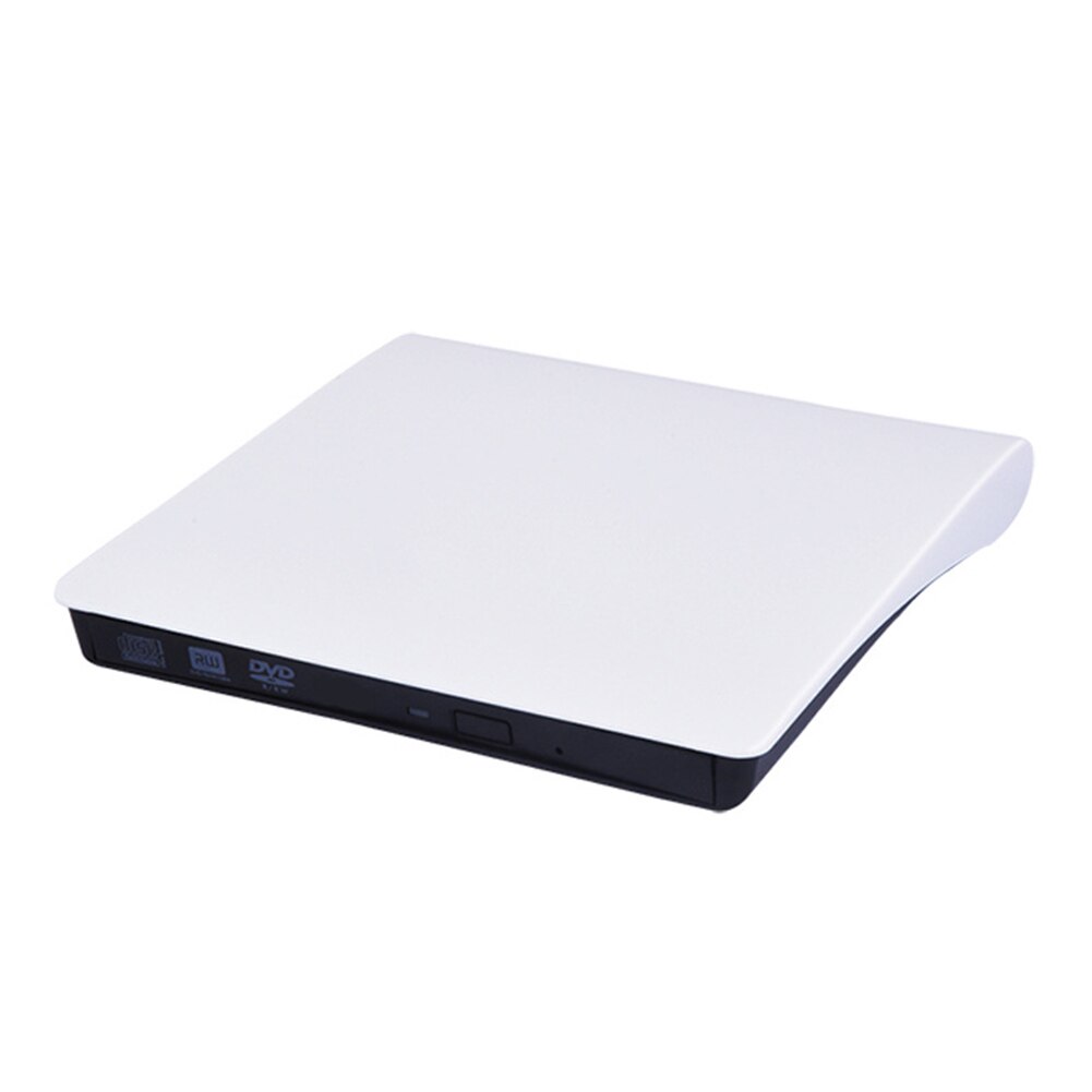 USB 3.0 CD-RW Optical DVD Drive Portable Eject Burner Recorder ROM Reader Player External For Laptop PC: White