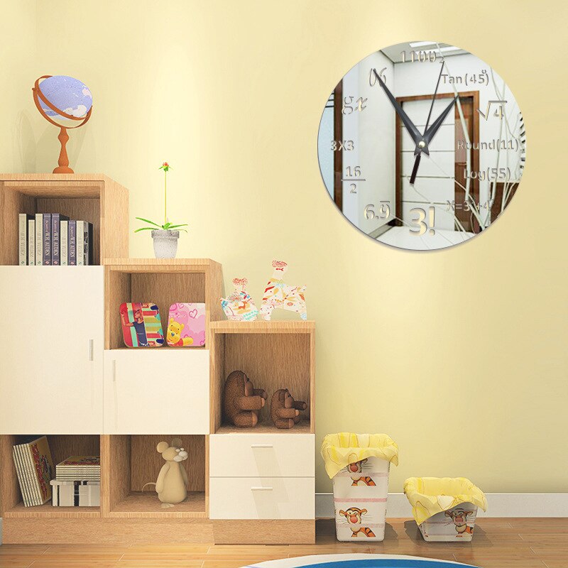 Grote Creatieve Wandklok Wiskunde Bord Pop Quiz Klok Moderne Grote Muur Horloges Voor Woonkamer Muur Interieur