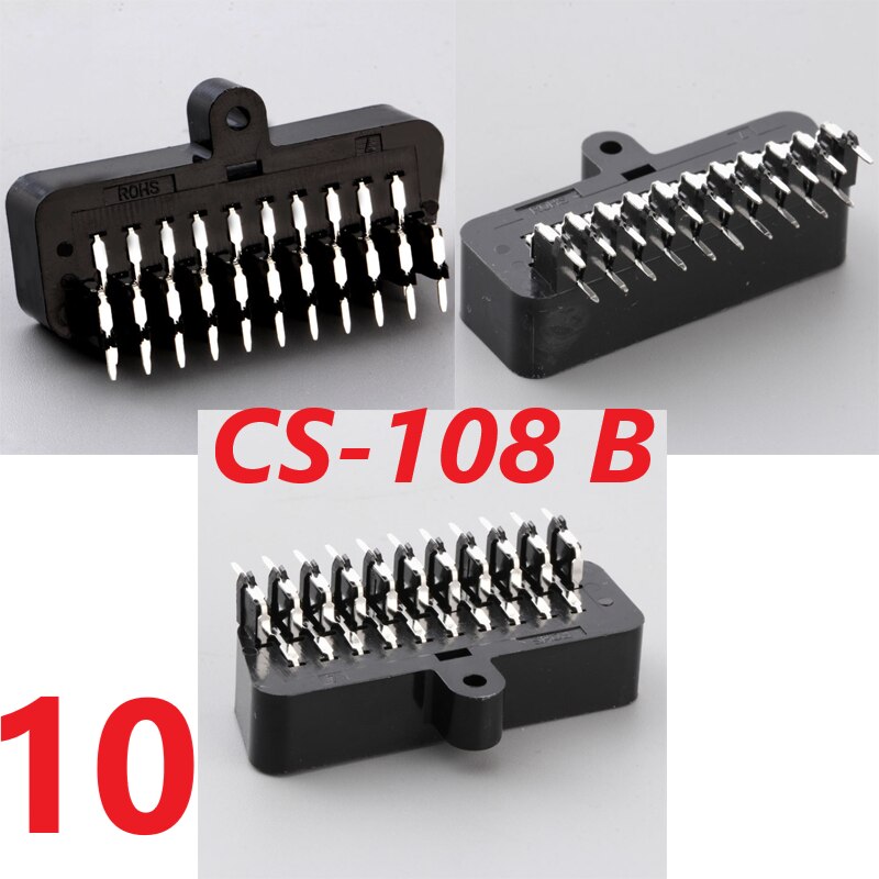 Scart 21pin broom head connector Socket set-top box STB with shield screw holes: 10