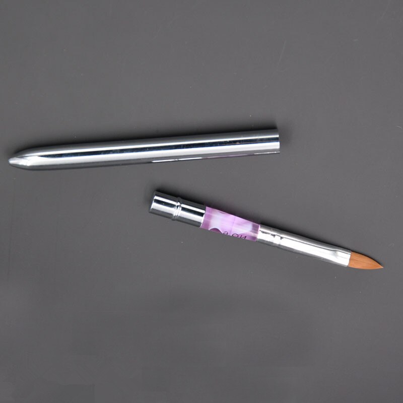 1pc Fünf Modelle Optional Lila + Silber Griff Reine Ebene Haar Nagel Kunst Kuli Pedikübetreffend Werkzeug Acryl nagel Bürsten