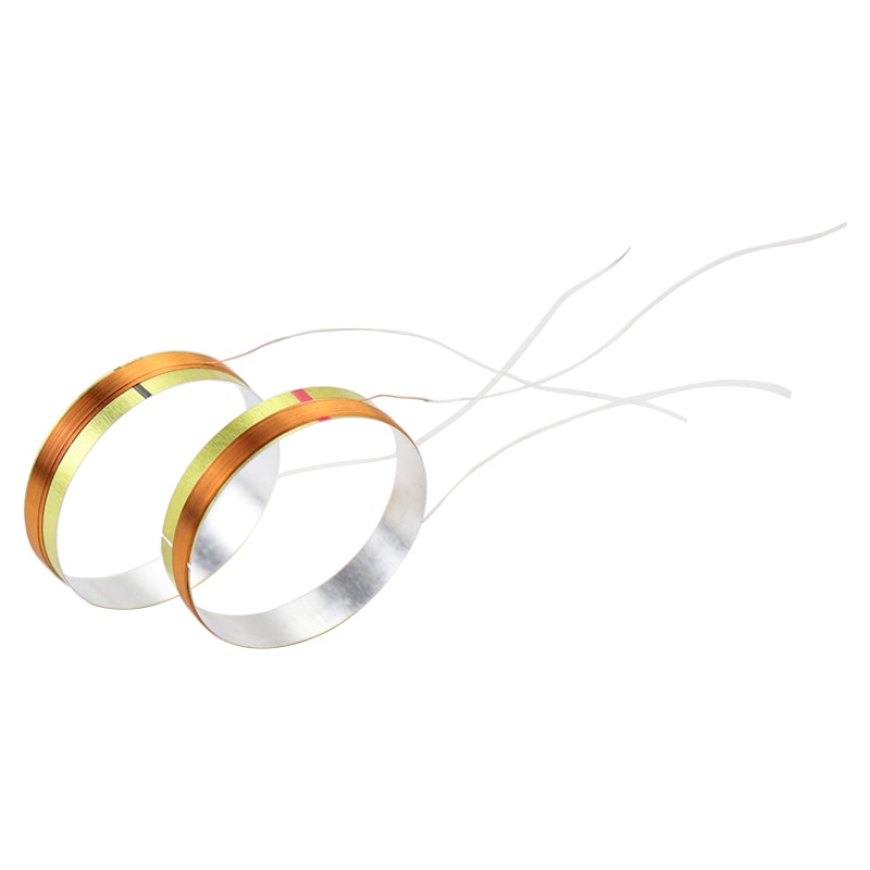 SHEVCHENKO 25.5mm Tweeter Voice Coil 8OHM White Aluminum Co-directional Silver Wire Treble Coil Speaker Accessories 2PCS